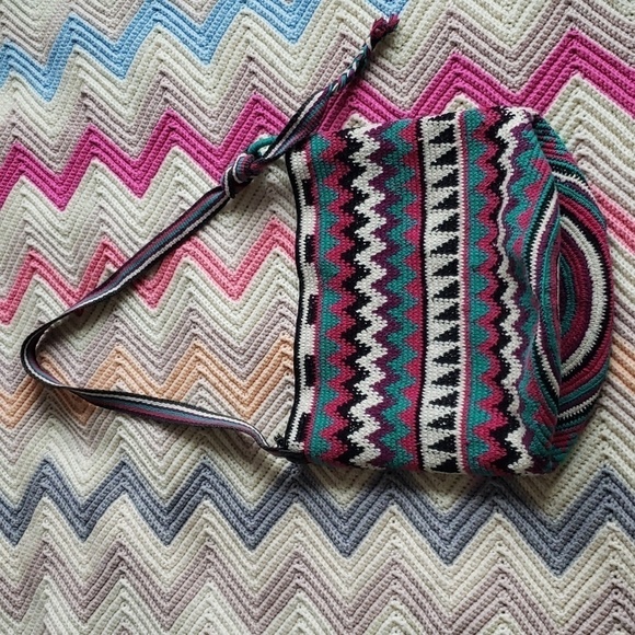 Mexican colombiam bohemian bucket bag purse handmade hobo - Picture 1 of 8